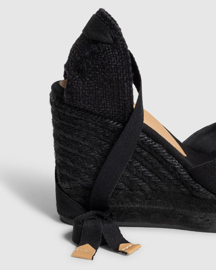 Castañer CASTAÑER ALPARGATAS CUÑA CHIARA NEGRO MUJER – Castañer