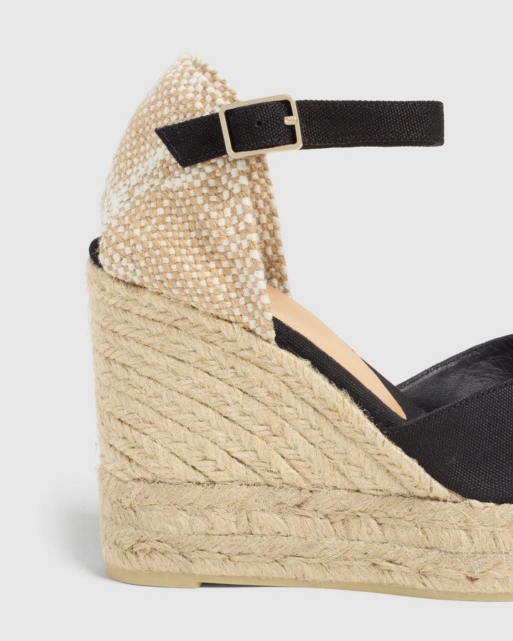 Castañer CASTAÑER ALPARGATAS CUÑA CHIARITA NEGRO MUJER – Castañer