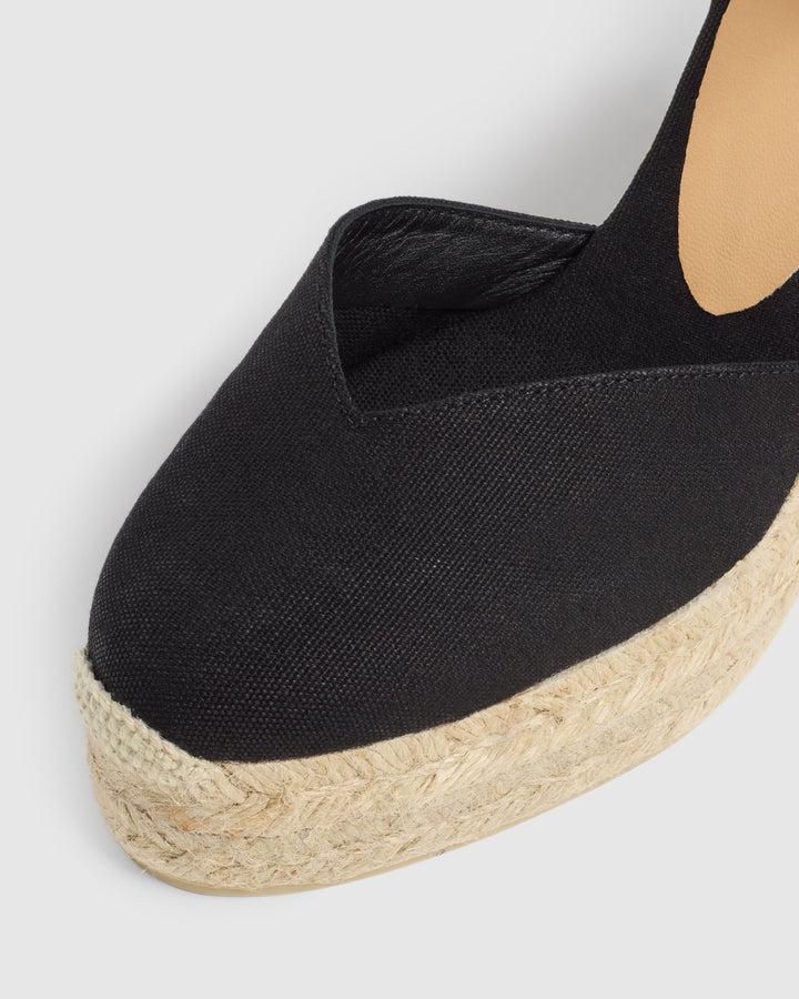 Castañer CASTAÑER ALPARGATAS CUÑA CHIARITA NEGRO MUJER – Castañer