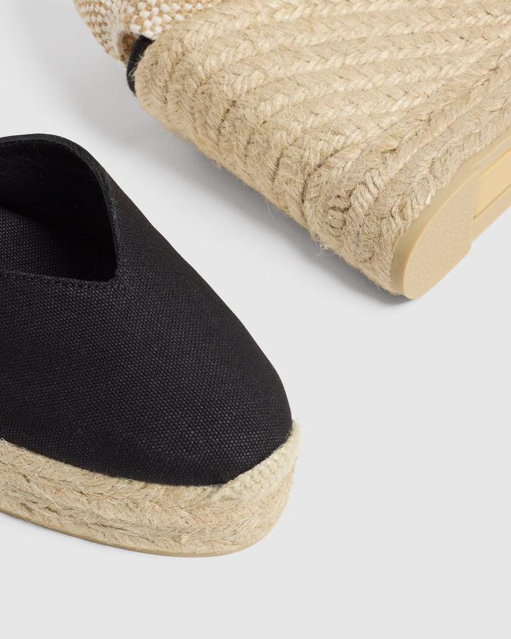 Castañer CASTAÑER ALPARGATAS CUÑA CHIARITA NEGRO MUJER – Castañer