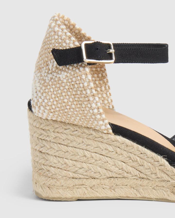 Castañer CASTAÑER ALPARGATAS CUÑA CHIARITA NEGRO MUJER – Castañer