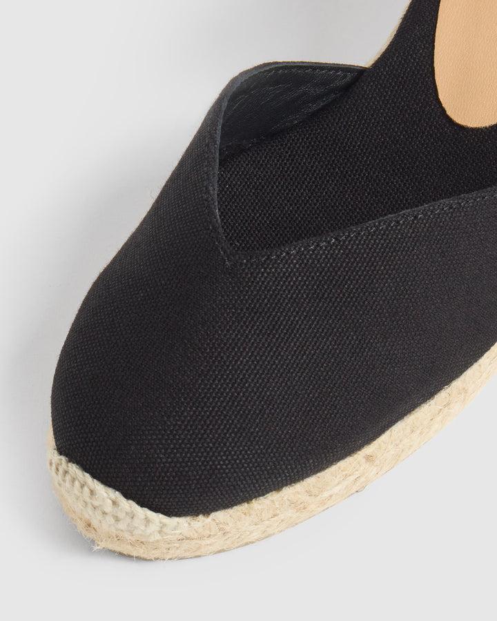 Castañer CASTAÑER ALPARGATAS CUÑA CHIARITA NEGRO MUJER – Castañer