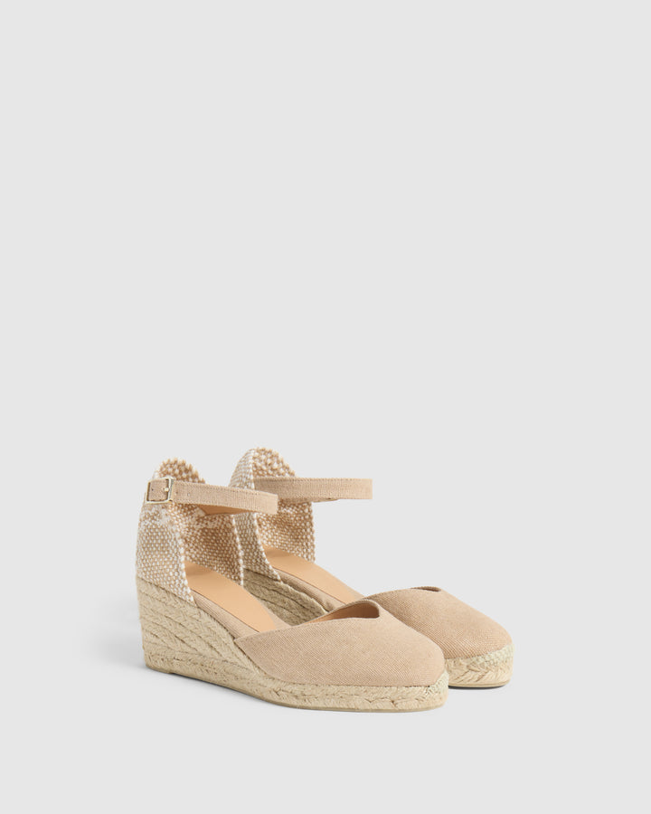 Castañer CASTAÑER ALPARGATAS CUÑA CHIARITA SAND MUJER – Castañer