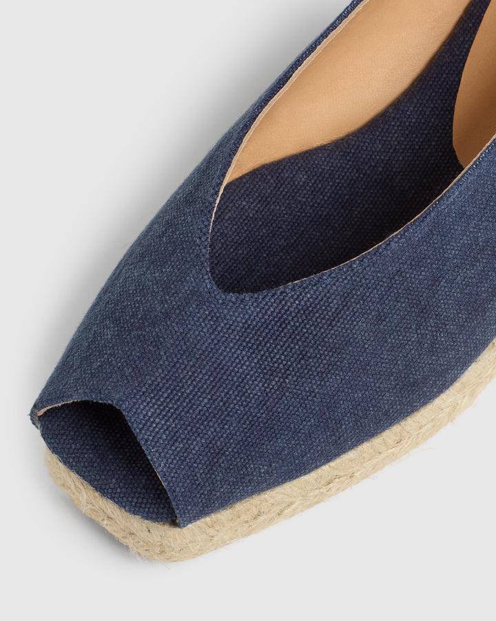 Castañer CASTAÑER | Alpargatas Dosalia En Algodón Acabado Lavado Yute A Tono Y Cuña De 5cm. – Castañer