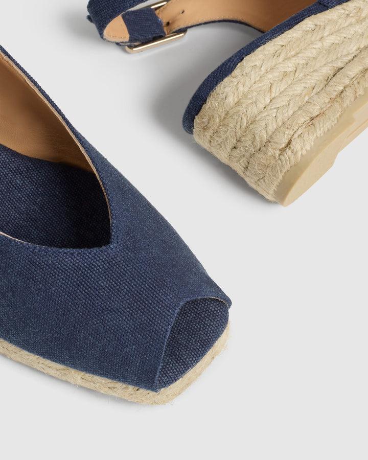 Castañer CASTAÑER | Alpargatas Dosalia En Algodón Acabado Lavado Yute A Tono Y Cuña De 5cm. – Castañer