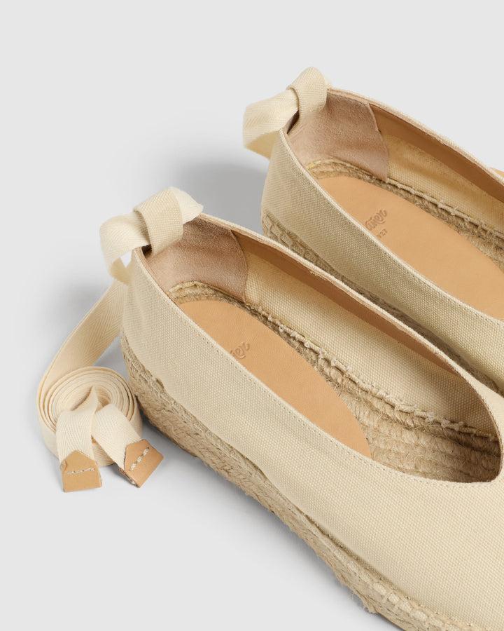Castañer CASTAÑER | Alpargatas Gea En Algodón Acabado Lavado Cierre Mediante Lazada Y Altura De 2cm. – Castañer