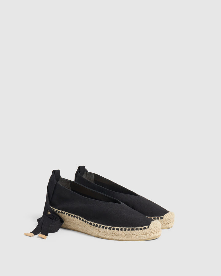 Castañer CASTAÑER | Alpargatas Gea en algodón orgánico cierre mediante lazada y altura de 2cm. – Castañer