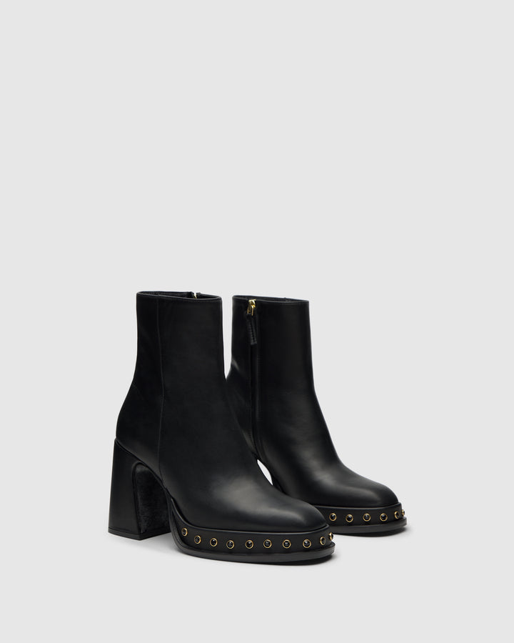 Castañer CASTAÑER | Botín Cerrada Napa NEGRO BASILIA STUDS/113 – Castañer