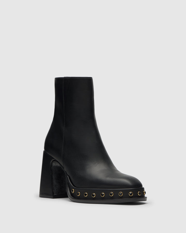 Castañer CASTAÑER | Botín Cerrada Napa NEGRO BASILIA STUDS/113 – Castañer