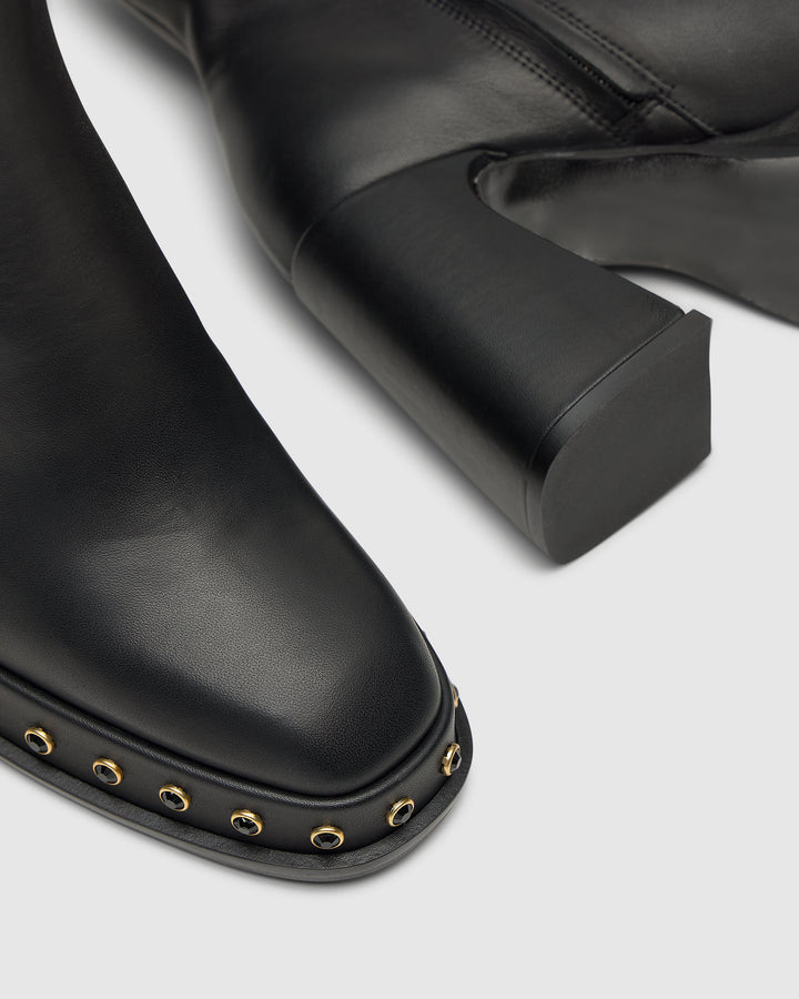 Castañer CASTAÑER | Botín Cerrada Napa NEGRO BASILIA STUDS/113 – Castañer