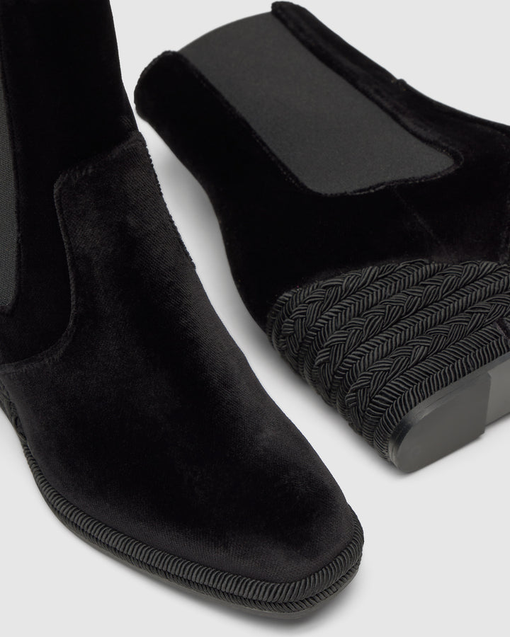 Castañer CASTAÑER | Botín Cerrada Terciopelo NEGRO BAMBI/243 – Castañer