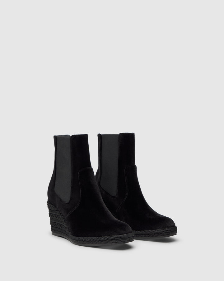 Castañer CASTAÑER | Botín Cerrada Terciopelo NEGRO BAMBI/243 – Castañer