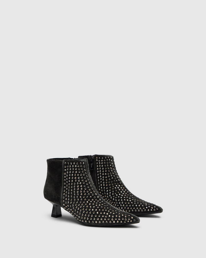 Castañer CASTAÑER | Botín Cerrada Terciopelo PLOMO OTILIA/243 – Castañer