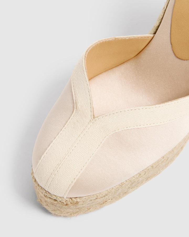 Castañer CASTAÑER | Diseñada Por 'Casilda Se Casa' Para Castañer. Las Alpargatas Carmen En Raso Cuña De 11cm Y Doble Plataforma