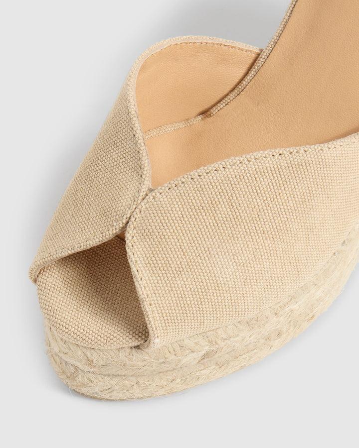 Castañer CASTAÑER SANDALIAS CUÑA BIANCA SAND MUJER – Castañer