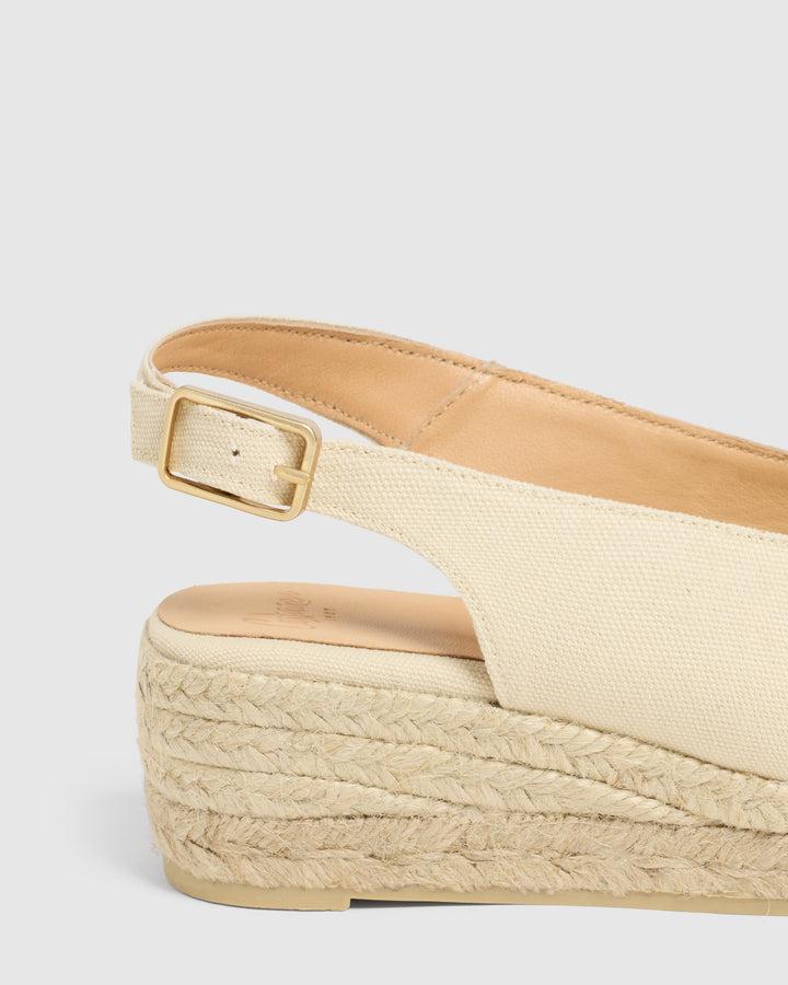 Castañer CASTAÑER SANDALIAS CUÑA DOSALIA IVORY MUJER – Castañer