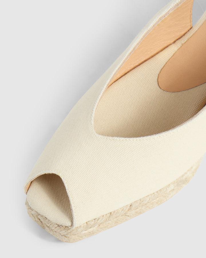 Castañer CASTAÑER SANDALIAS CUÑA DOSALIA IVORY MUJER – Castañer