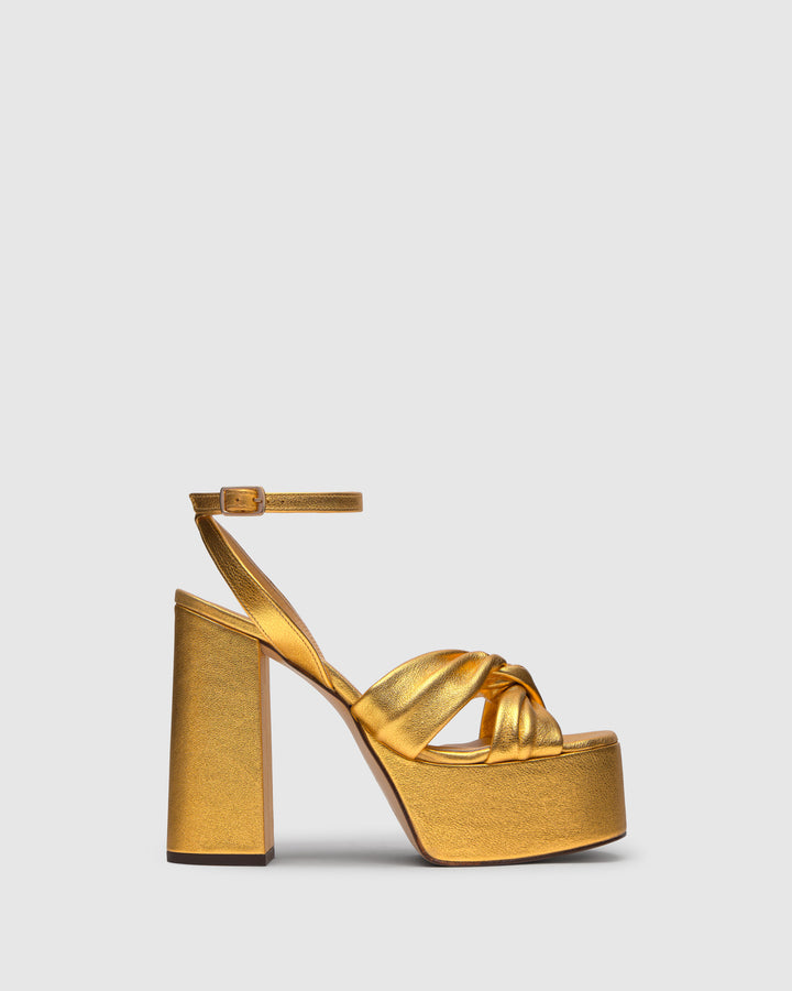 Castañer CASTAÑER | Tacón Abierta Napa ORO FARA/244 – Castañer