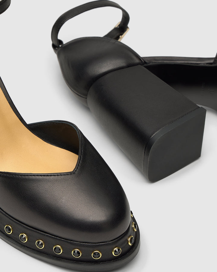 Castañer CASTAÑER | Tacón Cerrada Napa NEGRO VARLOT STUDS/250 – Castañer