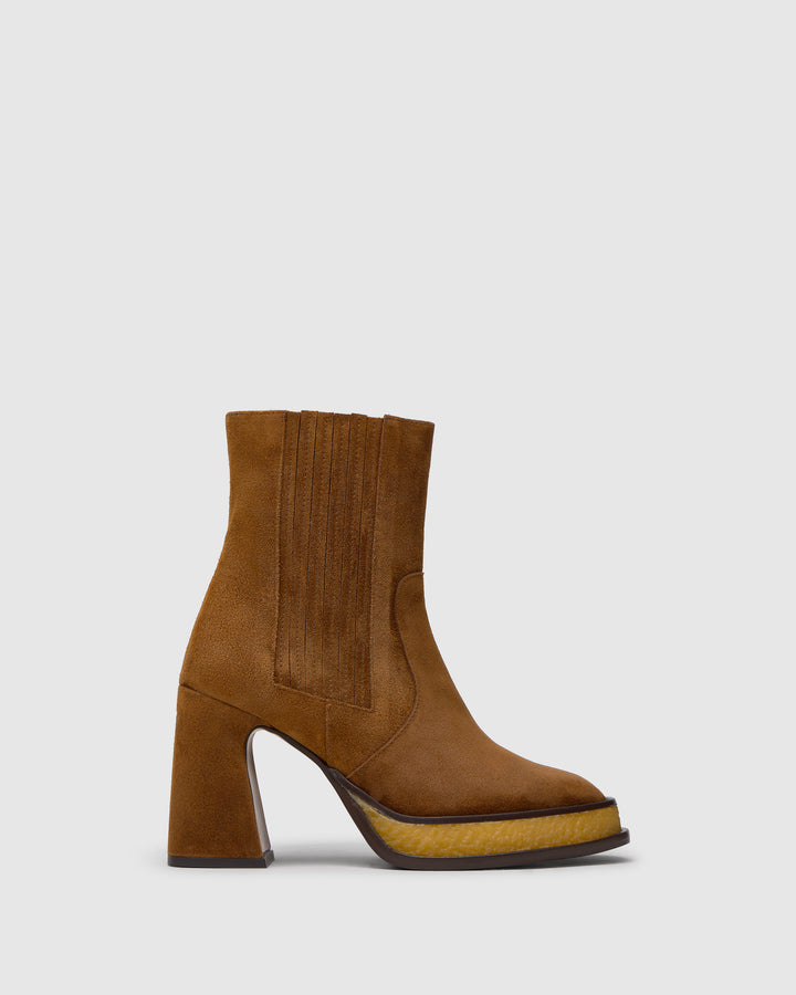 Castañer CASTAÑER | Tacón Cerrada Serraje CUERO BLUEBELL/186 – Castañer