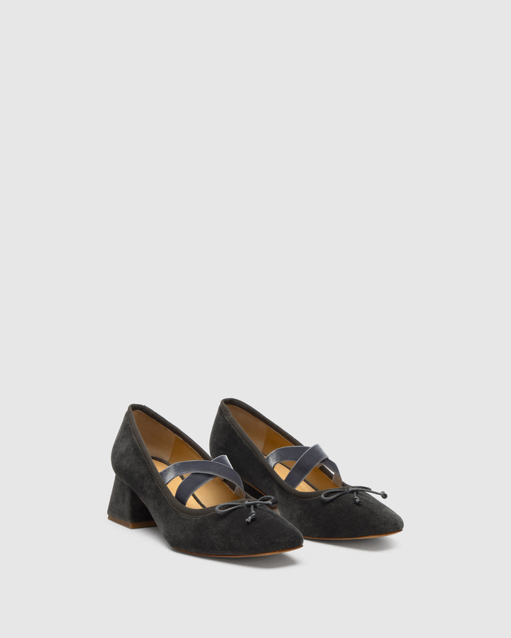 Castañer CASTAÑER | Tacón Cerrada Terciopelo PLOMO NIEBLA/243 – Castañer