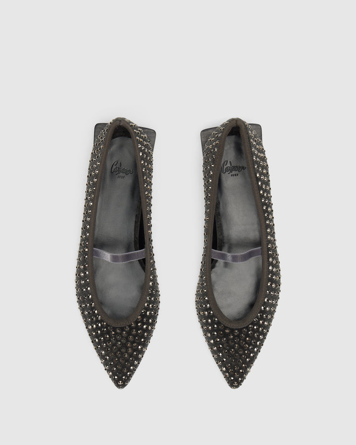 Castañer CASTAÑER | Tacón Cerrada Terciopelo PLOMO PARLA/243 – Castañer