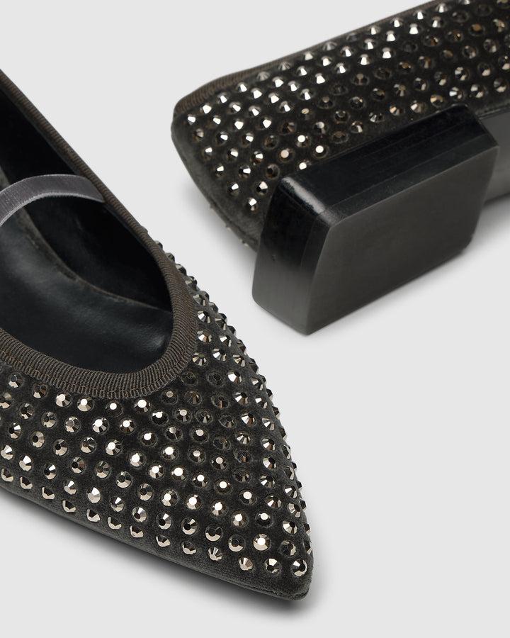 Castañer CASTAÑER | Tacón Cerrada Terciopelo PLOMO PARLA/243 – Castañer