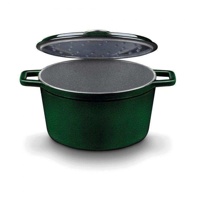 Castey Cacerola Alta Castey Cocotte De Hierro Fundido Esmaltado Con Tapadera (Colección Jade)
