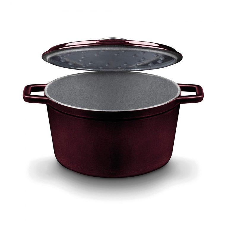 Castey Cacerola Alta Castey Cocotte De Hierro Fundido Esmaltado Con Tapadera (Colección Purple Sapphire)