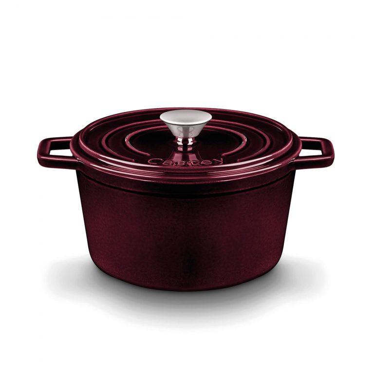 Castey Cacerola Alta Castey Cocotte de Hierro Fundido Esmaltado con Tapadera (Colección Purple Sapphire)