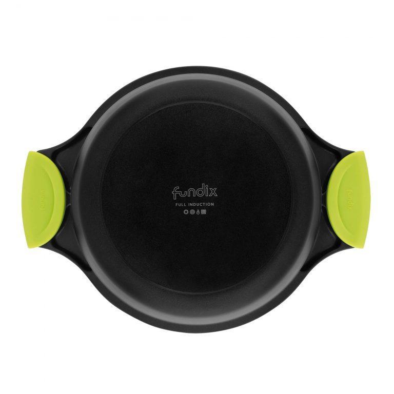 Castey Cacerola Alta Castey Fundix Antiadherente De Aluminio Fundido Con Tapadera Y Asas Desmontables De Silicona Kiwi