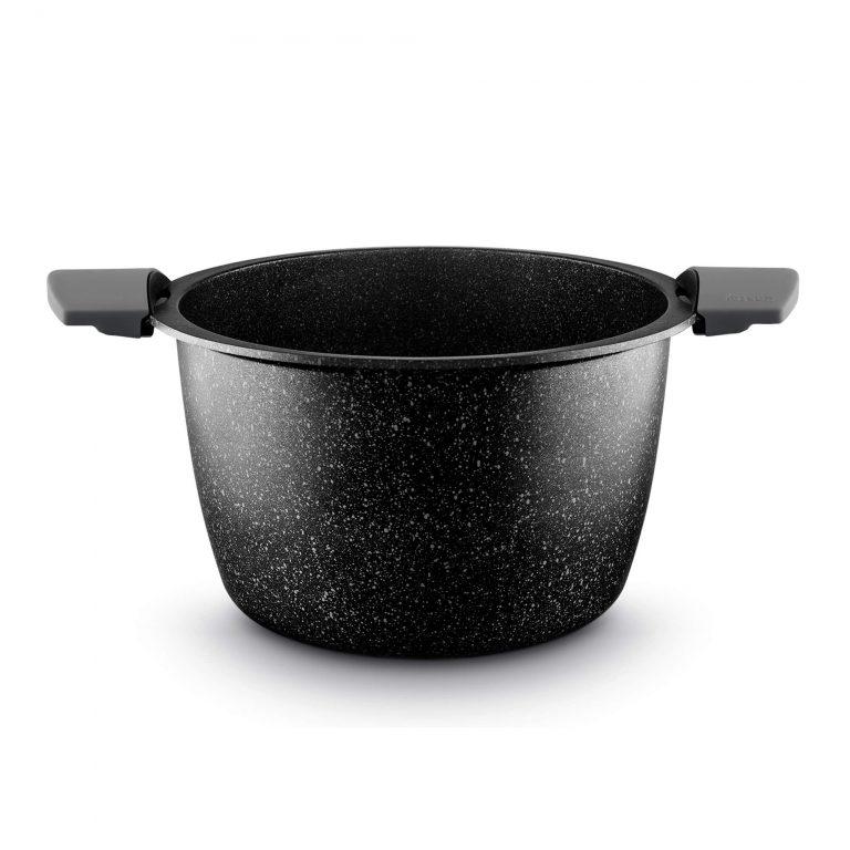 Castey Cacerola Alta Castey Vulcano De Aluminio Fundido Con Antiadherente Con Relieve Tapadera Y Asas Integradas De Silicona – Full Induction