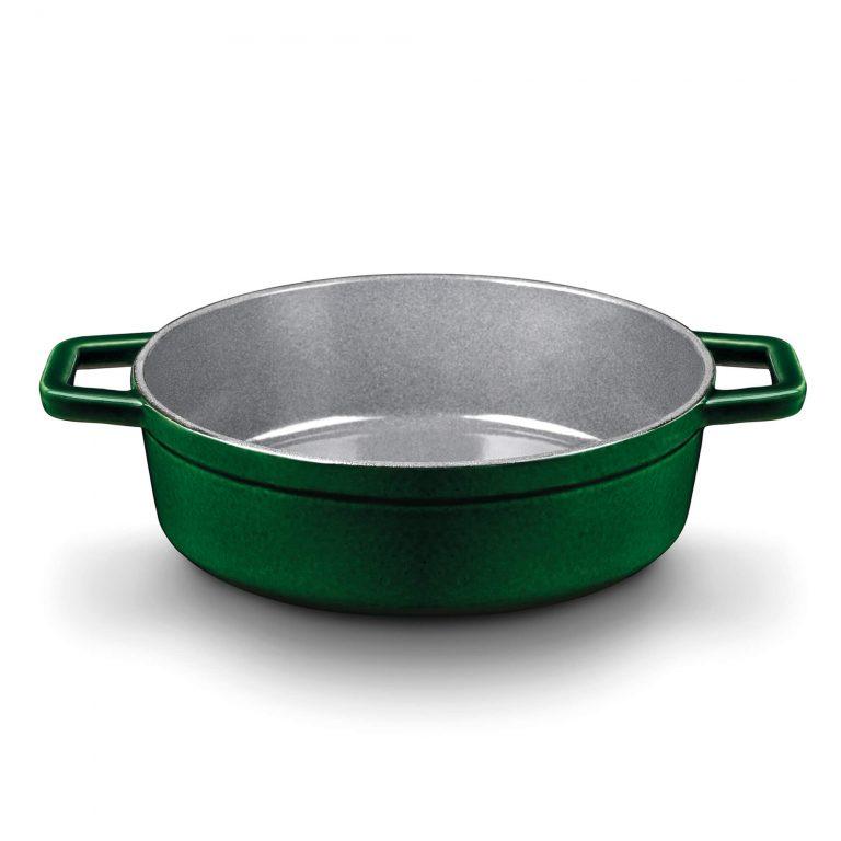 Castey Cacerola Baja Castey Cocotte De Hierro Fundido Esmaltado Con Tapadera (Colección Jade)