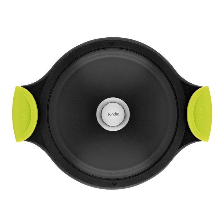 Castey Cacerola Baja Castey Fundix Antiadherente De Aluminio Fundido Con Tapadera Y Asas Desmontables De Silicona Kiwi