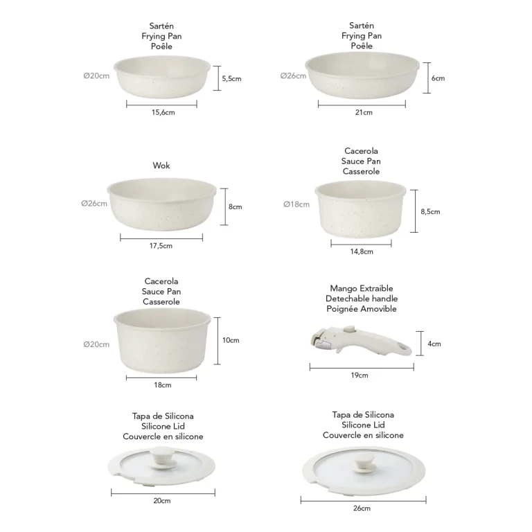 Castey Batería De Cocina De 8 Piezas