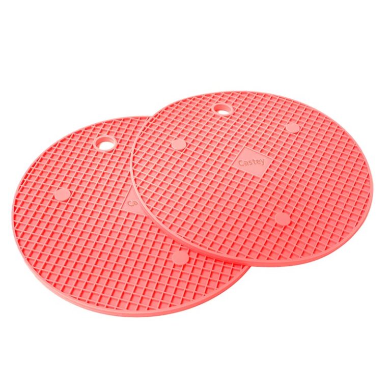 Castey Salvamanteles de silicona imantados Coral