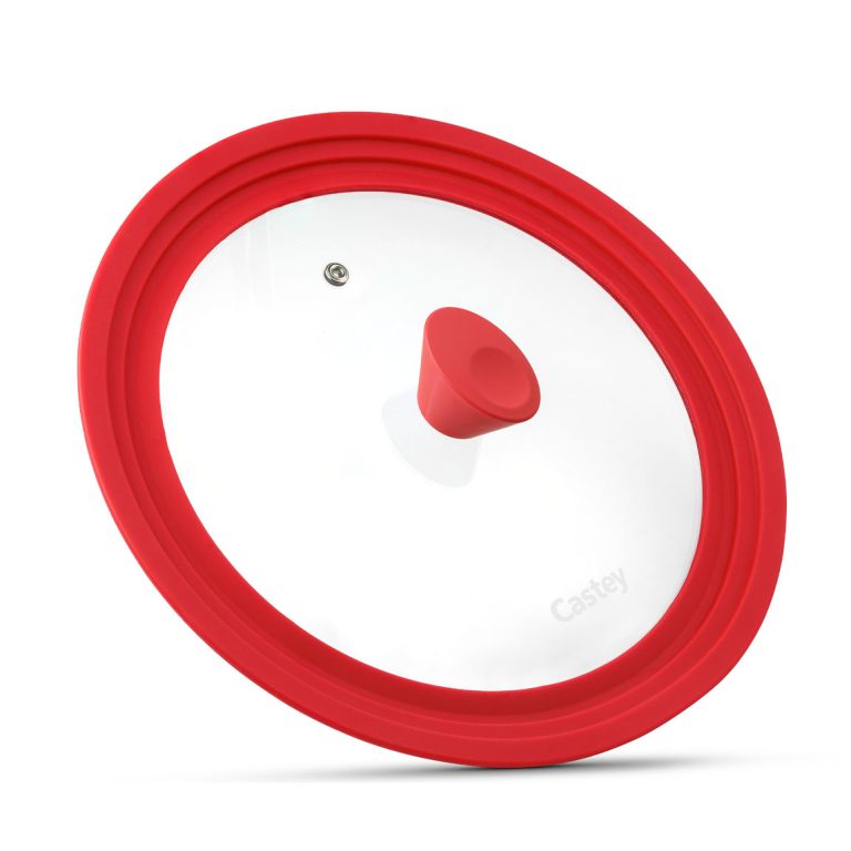 Castey Tapa de silicona y cristal Red
