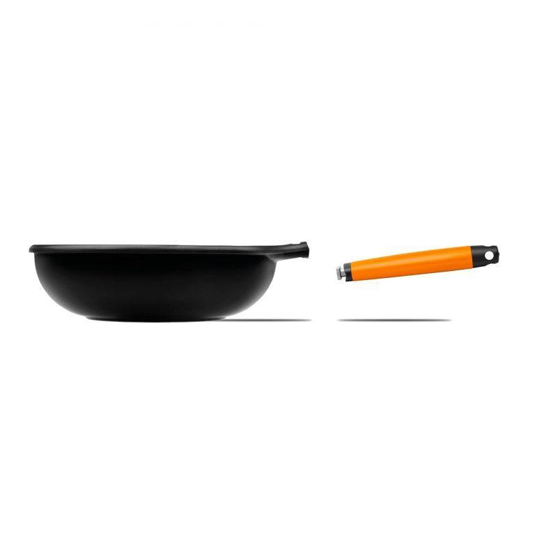 Castey Cuerpo Wok Castey Fundix De Aluminio Fundido Para Mango Desmontable