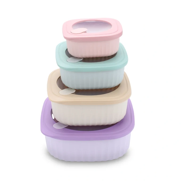 Castey Envase cuadrado con Tapa Hermética para Comida