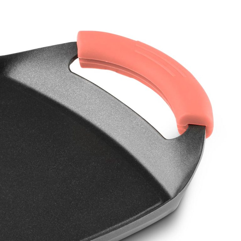 Castey Plancha De Asar Castey Coral De Aluminio Fundido Con Antiadherente Libre PFOA