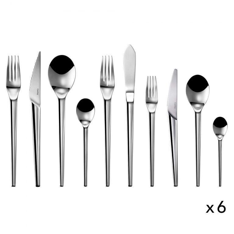 Castey Set de Cubiertos de Mesa – Para 6 Personas – 60 Piezas