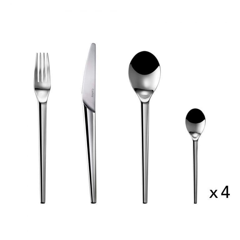 Castey Set de Cubiertos para Postre y Café – Para 4 Personas – 16 Piezas