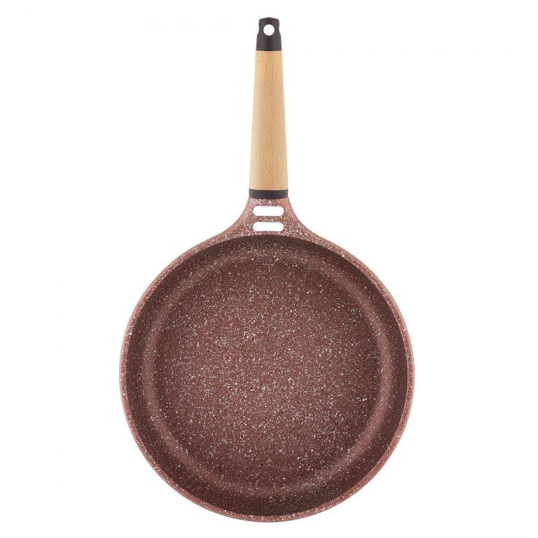 Castey Set Sartenes Castey Terracota De Aluminio Fundido Con Antiadherente Con Relieve Y Mango Desmontable