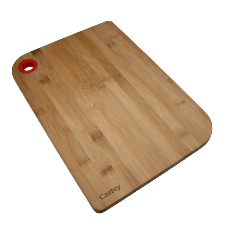 Castey Tabla de Madera de Bambú con Aro de Silicona