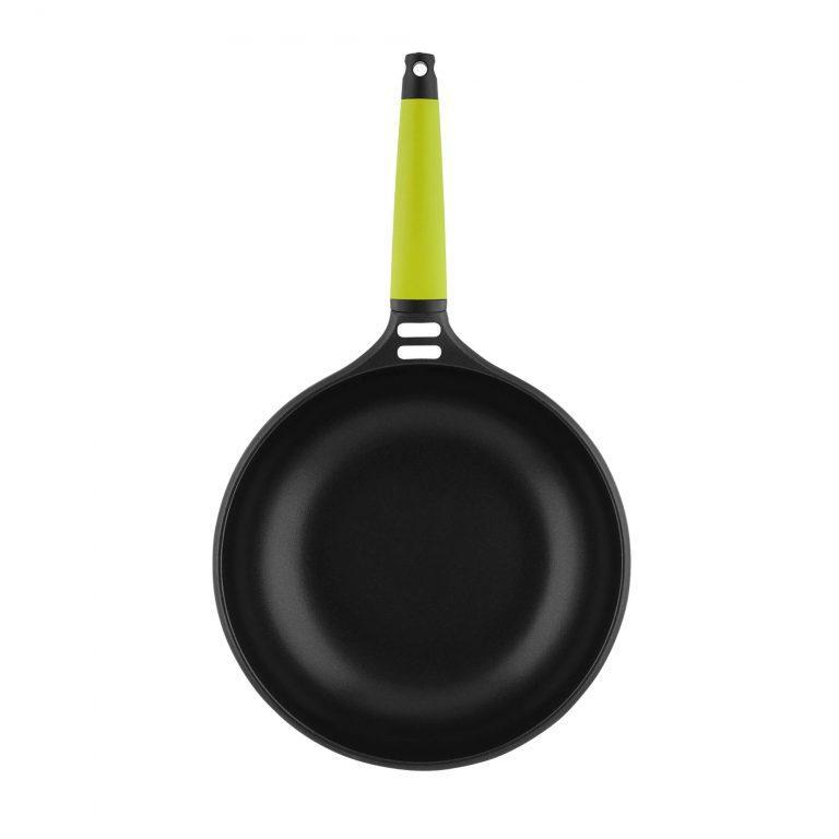 Castey Wok Castey Fundix Antiadherente De Aluminio Fundido Con Mango Desmontable