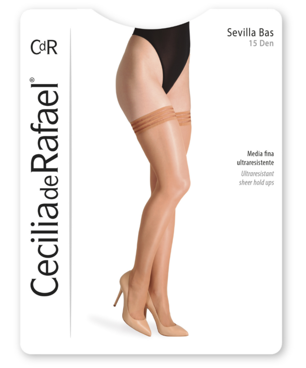 Cecilia De Rafael Sevilla Bas 15 Den – Medias Autosujetables Transparentes