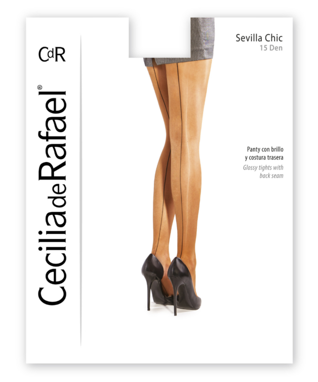 Cecilia De Rafael Sevilla Chic – 15 Den – Panty Brillo Con Costura Trasera