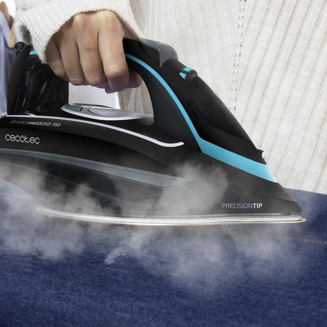 Cecotec 3D ForceAnodized 750 Smart. Plancha Ropa Vapor De 3100W. Golpe De Vapor 200 G/min. Doble Suela Anodizada. Pantalla LCD. Vapor Continuo 65 G/min. Antical. Autoapagado. Modo Eco. Depósito 400 Ml.<p Class="p1" Style="margi