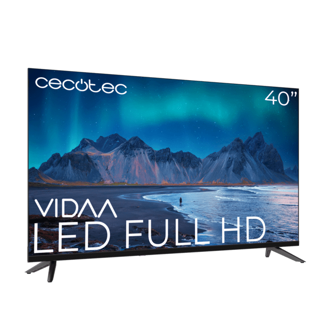 Cecotec A5 Series ALF50040 Televisión LED 40” Con Resolución Full HD Con Sistema Dolby Smart TV VIDAA WiFi Integrado Salida De Auriculares 3 HDMI Y 2 USB Altavoces 16W Televisión LED 40”