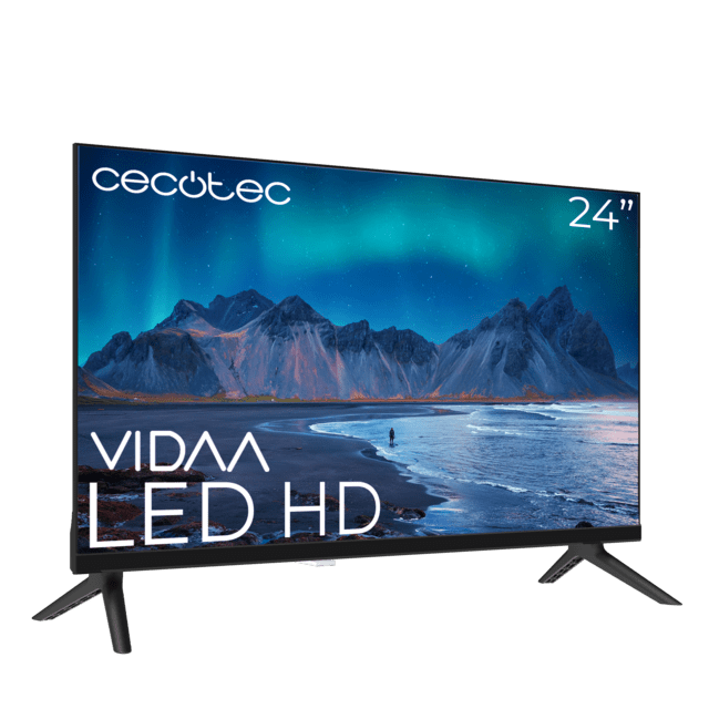 Cecotec A5 Series ALH50024 Televisión LED 24” Con Resolución HD Con Sistema Dolby Smart TV VIDAA WiFi Integrado Salida De Auriculares 3 HDMI Y 2 USB. Televisión LED 24”
